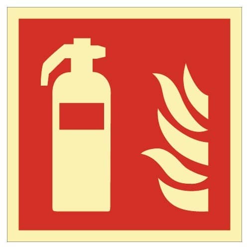 Brandschutzzeichen DIN EN ISO 7010 L200xB200mm Feuerlöscher Folie