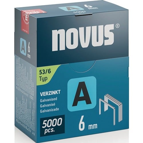NOVUS Feindrahtklammer A Typ 53 Klammer-B.11,3mm 6mm 0,75mm 5000 St.NOVUS