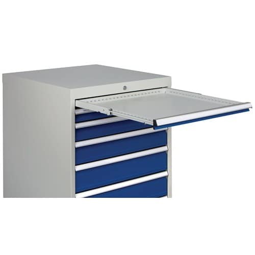 BEDRUNKA+HIRTH Schubladenschrank H1019xB1005xT736mm lichtgrau/grau 6 Schubl.Voll.Bedrunka