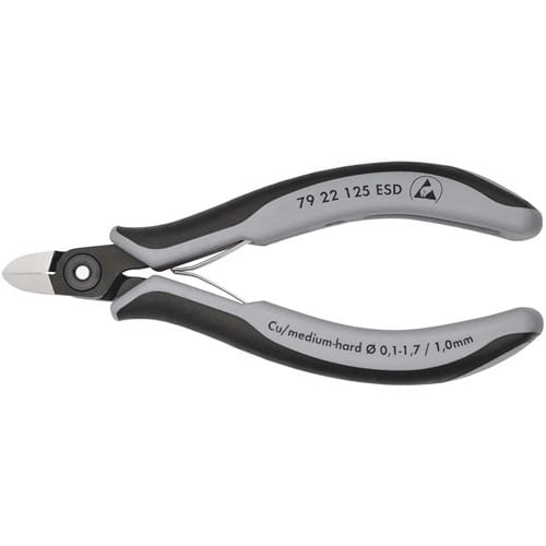 KNIPEX Präzisions-Elektronik-Seitenschneider L.125mm Form 2 Facette nein pol.