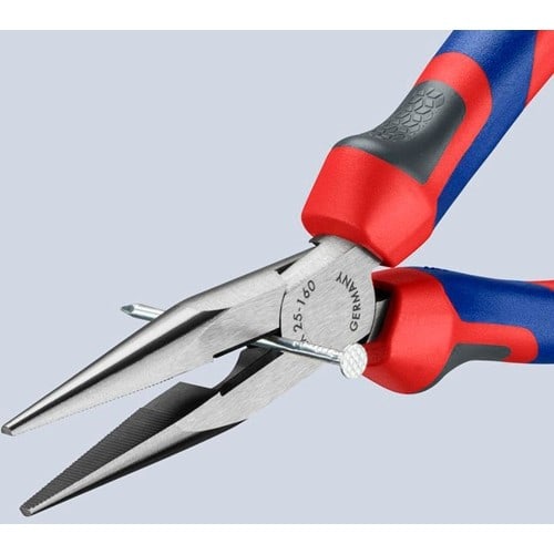 KNIPEX Flachrundzange L.160mm flach/rund ger.pol.Comfort-Griff KNIPEX