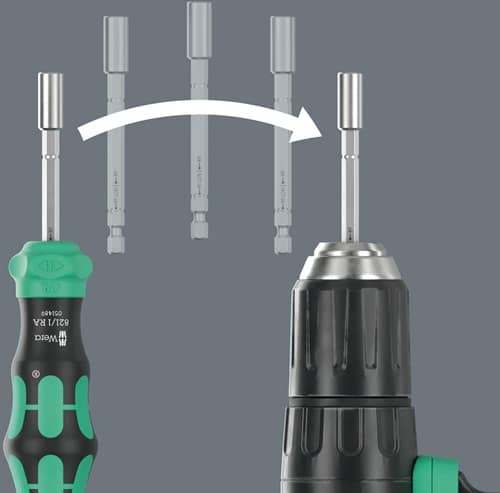 WERA Magazinbithalter Kraftform Kompakt 28 RA 6-tlg.WERA