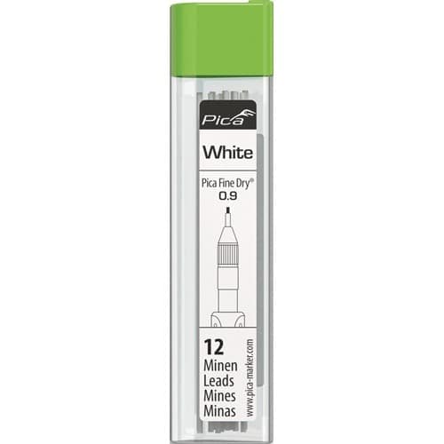 PICA Ersatzmine 12x weiß präzises Anzeichnen 12 Minen/Set PICA
