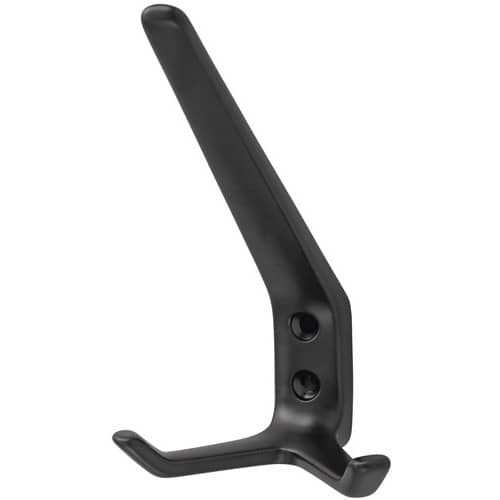 HERMETA Huthaken 0032 2 Hak.A.89mm Alu.ku.-besch.schwarz H.127mm