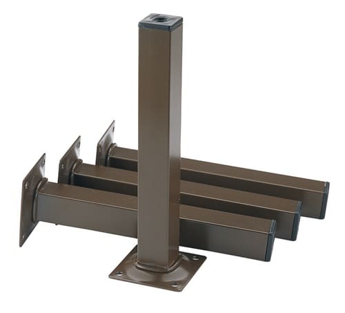 ALFER ELEMENT SYSTEM Möbelfuß verchr.25x25mm H.800mm Platte 4 St./Set ALFER ALUMINIUM