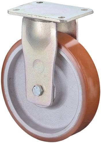 BS ROLLEN Schwerlast-Bockrolle D.250mm Trgf.1200kg Guß-PU Platte L138xB110mm BS ROLLEN