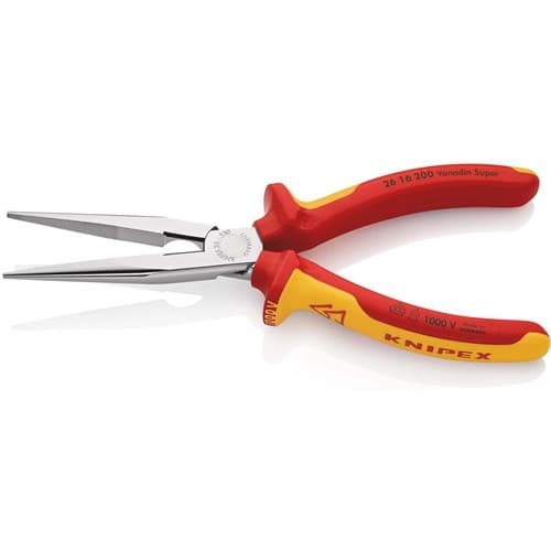 KNIPEX Flachrundzange L.200mm ger.VDE Mehrkomp.-Hüllen KNIPEX