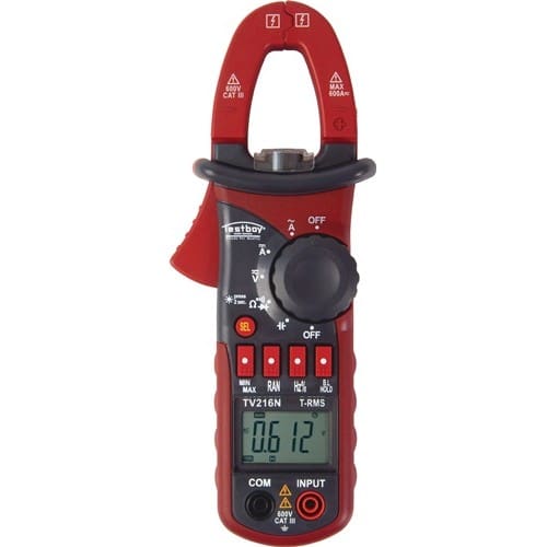 TESTBOY Zangenamperemeter TV 216N 10 mA-600 A AC,10 mA-600 A DC CAT III 600 V TESTBOY