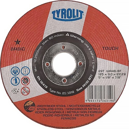 TYROLIT Schruppscheibe BASIC TOUCH D125xS3mmKörnung 46 gekr.TYROLIT