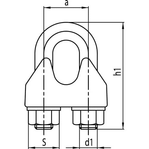 Sicherheitsdrahtseilklemme DIN 1142-EN 13411-5 Gew.M5 Nenn-Gr.5,0mm verz.