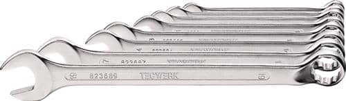 TECWERK Ringmaulschlüsselsatz 12-tlg.SW 6-22mm Form B CV-Stahl TECWERK