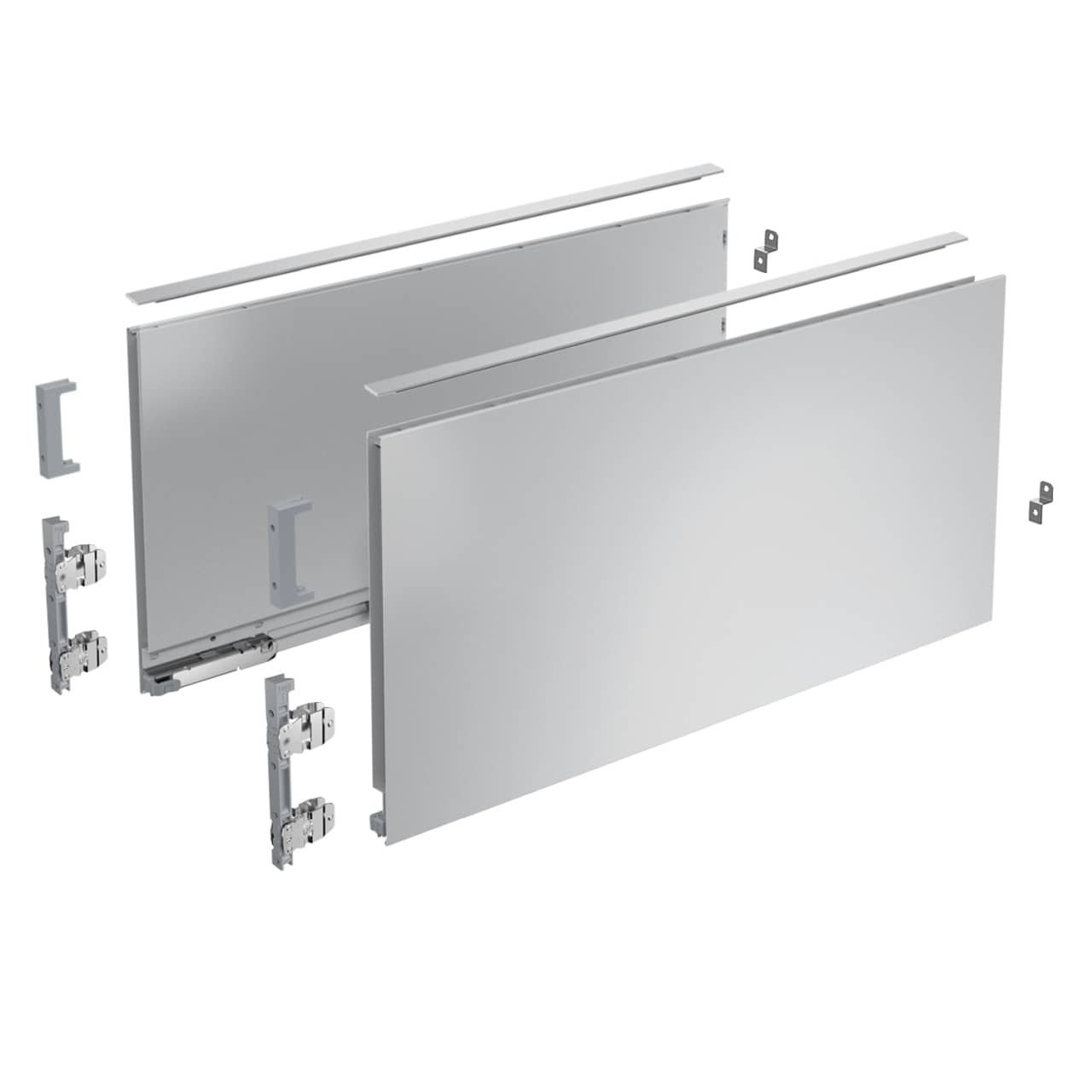 HETTICH AvanTech YOU Set Zarge Höhe 251 mm, NL 350 mm, silber, links und rechts, 9255273