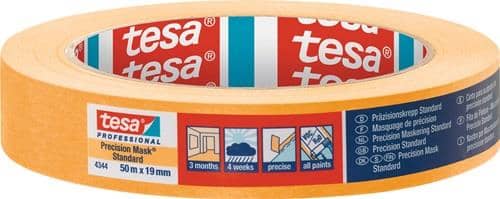 TESA Präzisionskrepp 4344 Stand.glatt hellbeige L.50m B.30mm Rl.TESA