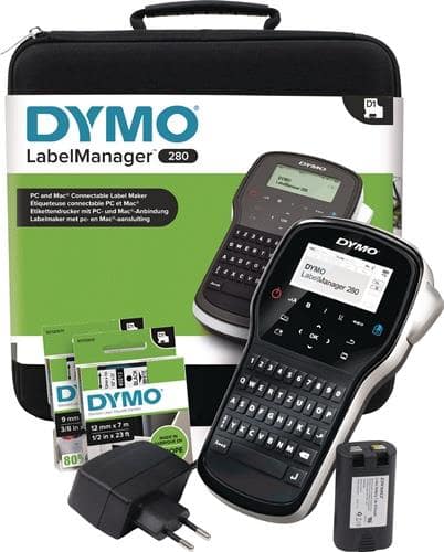 DYMO Beschriftungsgerät Label MANAGER 280 Schriftband-B.6,9,12mm Kofferset