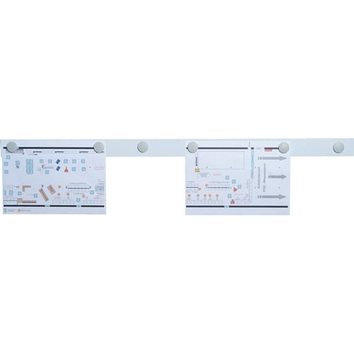 MAGNETOPLAN Magnetleiste L1000xB50xS0,5mm weiß selbstklebend MAGNETOPLAN