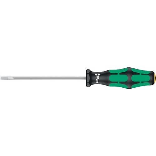 WERA Schraubendreher 335 Schneiden-B.3,5mm Klingen-L.100mm Kraftform Schlitz WERA