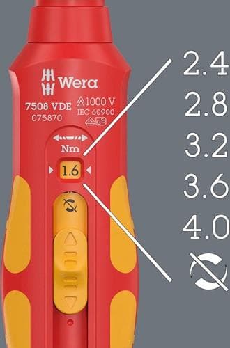 WERA Drehmomentschraubendreher 7508 VDE Kraftform Safe-Torque Speed 9mm WERA