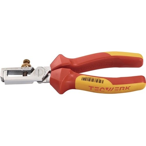 TECWERK Abisolierzange L.160mm VDE verchr.Mehrkomp.-Hüllen m.Öffnungsf.TECWERK