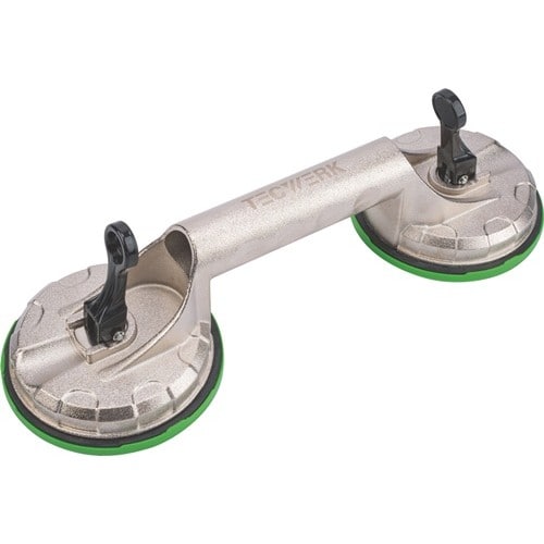 TECWERK Saugheber Trgf.80kg Kopf-D.118mm 2 Köpfe Alu TECWERK
