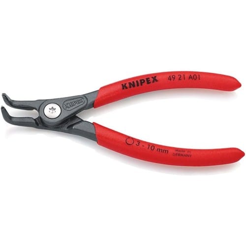 KNIPEX Außensicherungsringzange A 01 f.Wellen D.3-10mm 90Grad gew.L.130mm KNIPEX