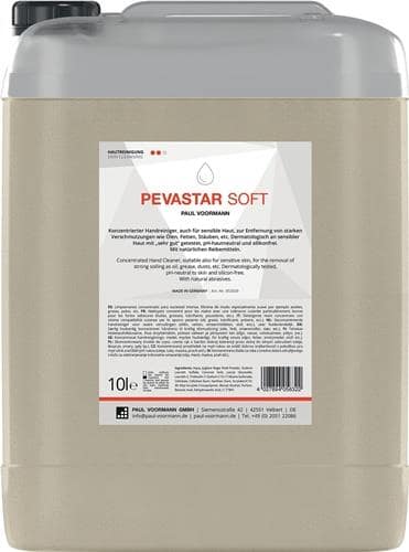 PAUL VOORMANN Handreinigung PEVASTAR SOFT 10l silikon- u.lösemittelfrei Kanister PAUL VOORMANN