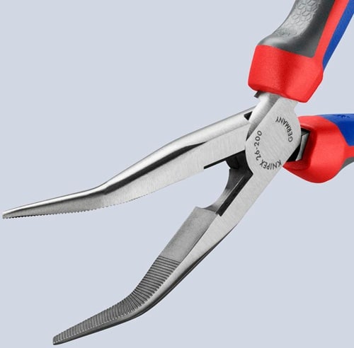 KNIPEX Flachrundzange L.200mm pol.40Grad gew.Comfort-Griff KNIPEX