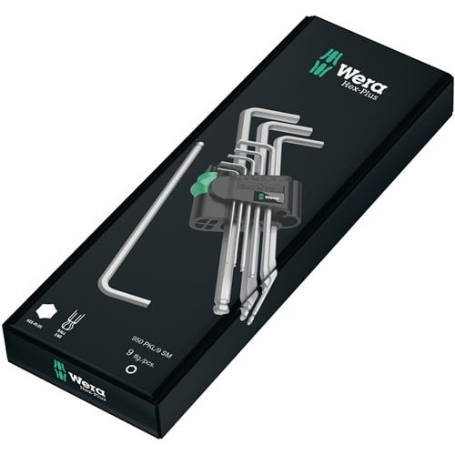 WERA Winkelschraubendrehersatz 950 PKL 7-tlg.Ku.-Halter SW 1,5-6mm Kugelk.