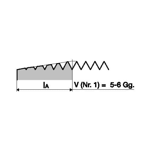 TECWERK Handgewindebohrer DIN 352 Nr.2 M24x3mm HSS ISO2 (6H) TECWERK