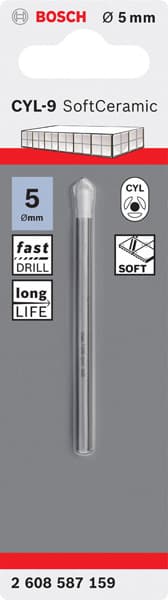 BOSCH Fliesenbohrer CYL-9 Ceramic, 5 x 70 mm