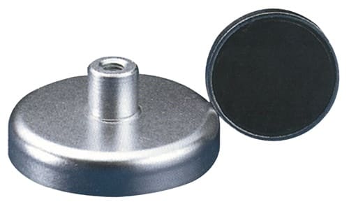 Magnetflachgreifer D.40xH18mm m.Gewindebuchse Haftkraft 125N