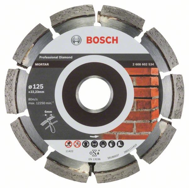 BOSCH Fugenfräser Expert for Mortar, 125 x 6 x 7 x 22,23 mm