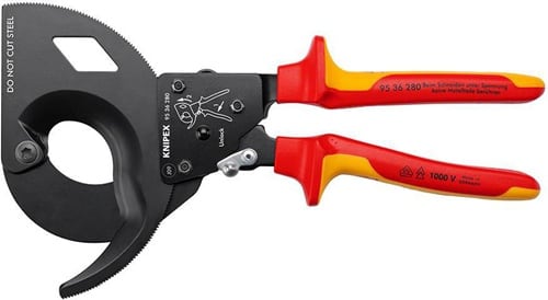 KNIPEX Kabelschneider Gesamt-L.280mm max.52 (380 mm²)mm Mehrkomp.-Hüllen VDE KNIPEX