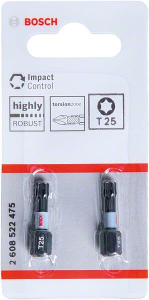 BOSCH Impact Control T25 Insert Bits, 2 Stk.