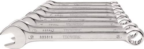 TECWERK Ringmaulschlüsselsatz 12-tlg.SW 10-32mm Form A CV-Stahl TECWERK