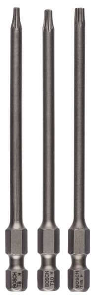 BOSCH Schrauberbit-Set Extra-Hart, 3-teilig, T8, T10, T15, 89 mm