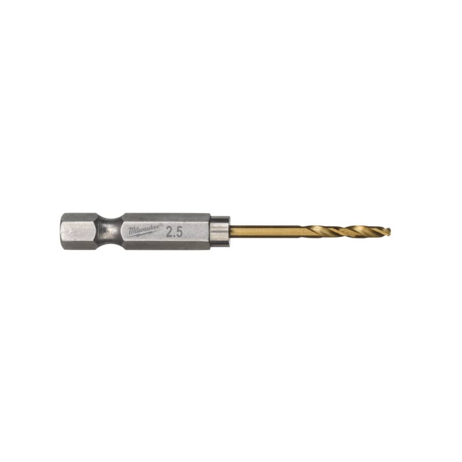 MILWAUKEE 2,5 x 62 mm SHOCKWAVE Metallbohrer HSS-G RED HEX Titan 1/4"
