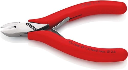 KNIPEX Elektronik-Seitenschneider L.115mm Form 0 Facette ja Ku.-Überzug