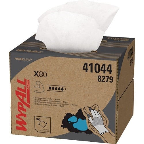 WYPALL Wischtuch WypAll® X80 8279 L.ca.424 mmxB.ca.282mm weiß 1-lagig Box WYPALL