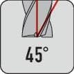 TECWERK Schaftfräser DIN 6527L Typ NR-UNI D.6mm Einsatz-L.20mm VHM TiAlN HB Z.4 lang TW