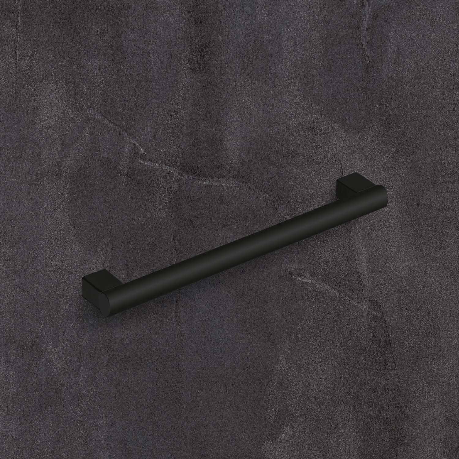 HETTICH Griff Vieste, Bohrabstand 160 mm, L 184 mm, H 30 mm, ø 12 mm, Schwarz matt, 9345469