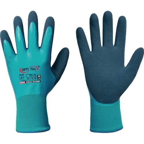 OPTIFLEX Handschuhe Aqua Guard Gr.9 blau EN 388 PSA II PA m.Latex/Latex OPTIFLEX
