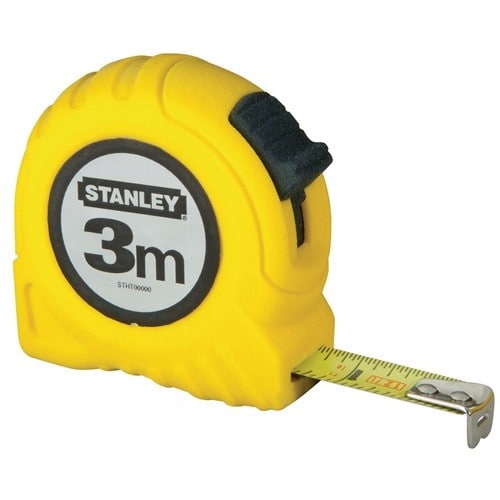 STANLEY Taschenrollbandmaß L.3m B.12,7mm mm/cm EG II Ku.Gürtelclip STANLEY
