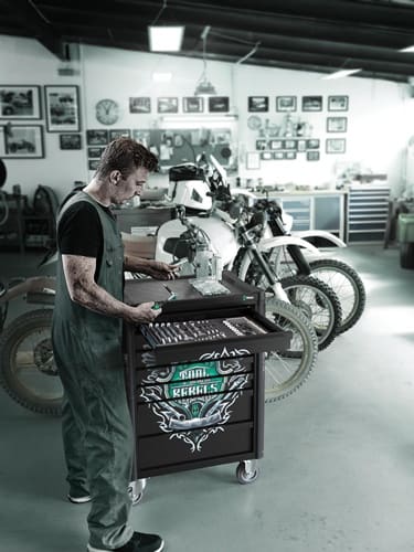 WERA Werkstattwagen 9700 Tool Rebel B785xT709xH1020mm 1000kg 7 Schubl.78-tlg.WERA
