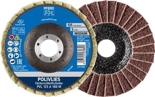 PFERD TOOLS Fächerscheibe POLIVLIES Ø125xHmm K.mittel PFERD