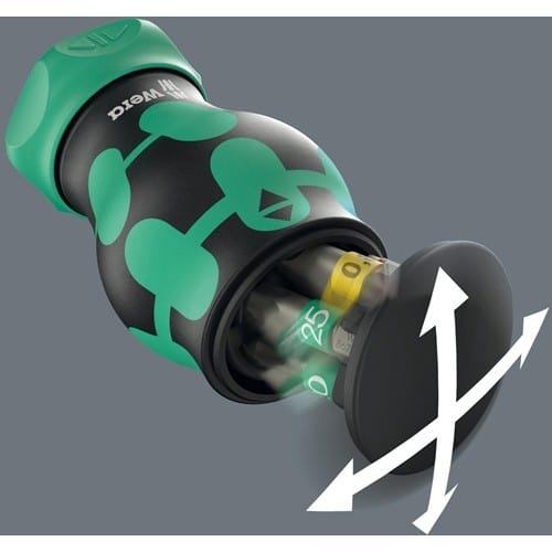 WERA Magazinbithalter KK Stubby Magazin RA 1 6-tlg.BZT Schlitz/PH/TORX® WERA