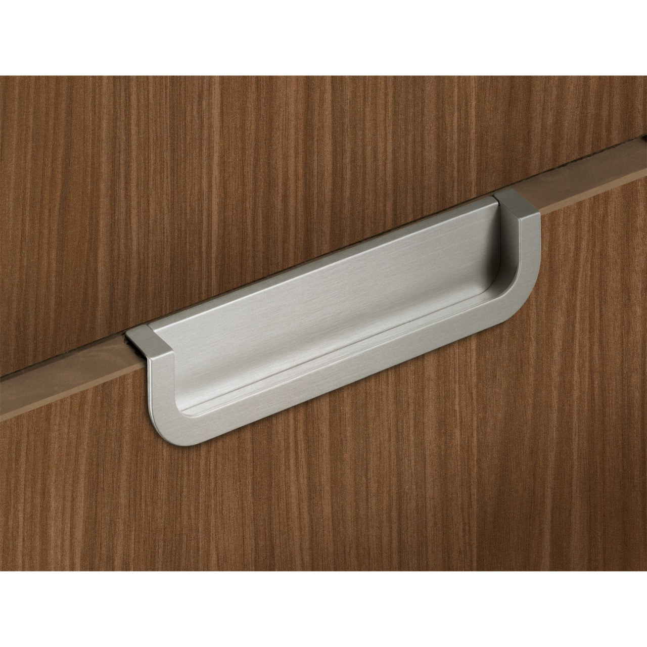 HETTICH Einsetzgriff Athena, •–• 160, L 170 mm, B 19 mm, H 36 mm, Edelstahl Optik gebürstet, 9065426