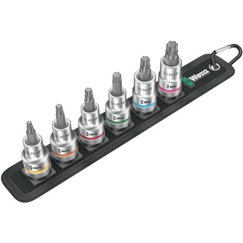 WERA Steckschlüsselsatz Belt C 3 TORX® HF Zyklop 6-tlg.1/2 Zoll T25-T55 WERA
