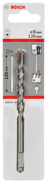 BOSCH Zentrierbohrer f. Aufnahmeschaft für Sechskantadapter und SDS plus, 8 mm, 120 mm