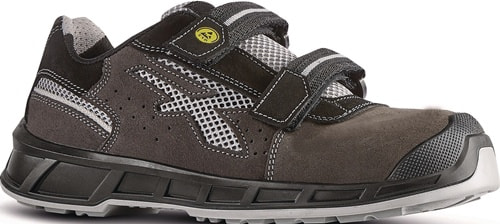 U.POWER Sicherheitssandale Prince Gr.43 W.11 grau-grau Leder m.Mesh-Einsätzen