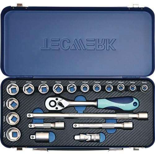 TECWERK Steckschlüsselsatz 20-tlg.3/8 Zoll SW 8-22mm Z.30 6KT TECWERK